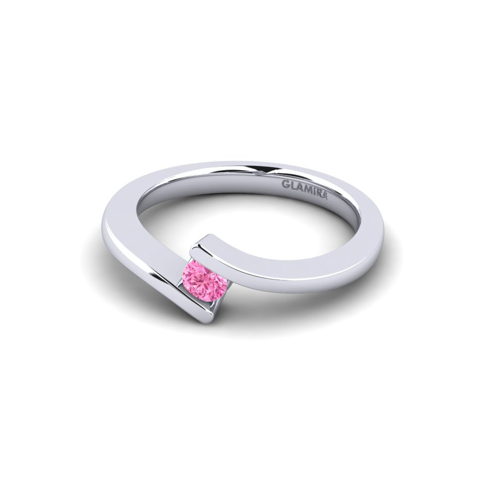 Zafiro Rosado Anillo de compromiso Storm 016crt