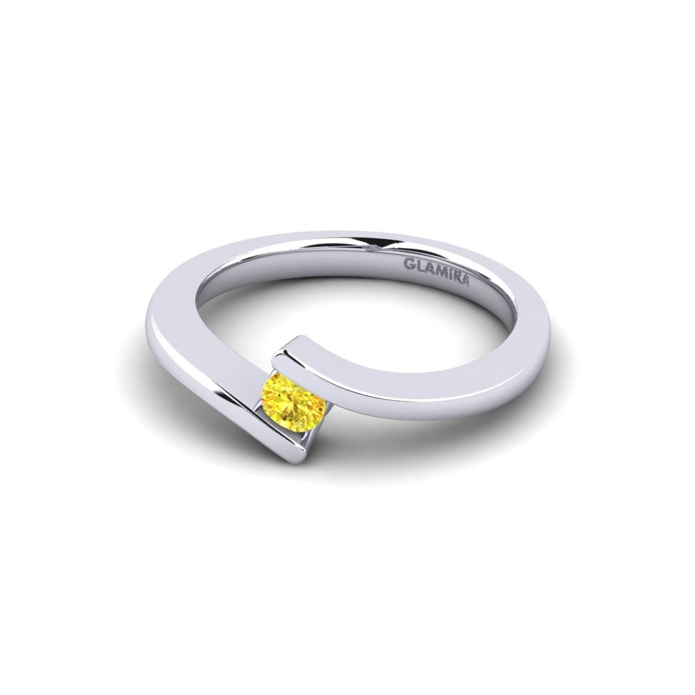 Yellow Sapphire Engagement Ring Storm 016crt
