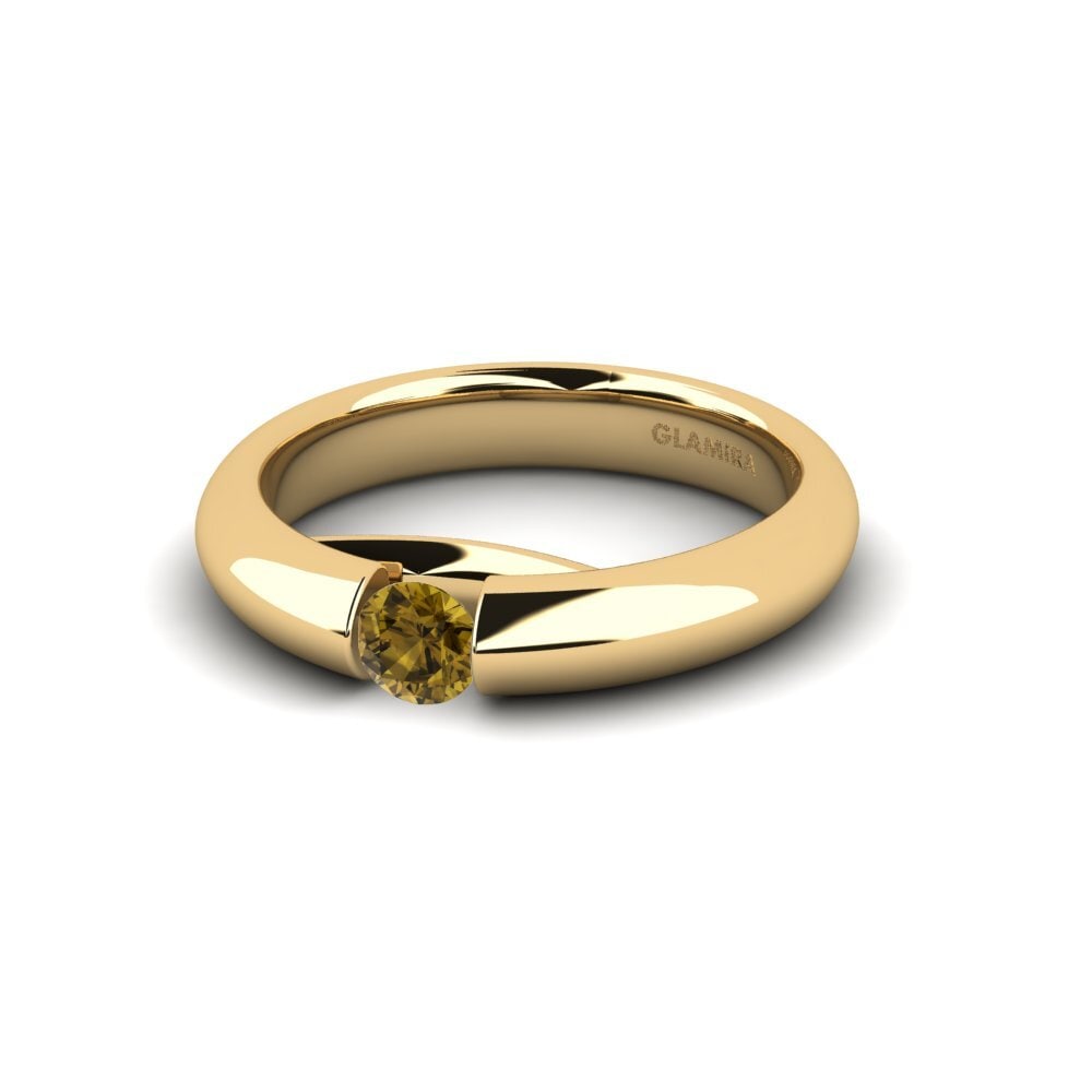 Circón Marrón Anillo de compromiso Ursula 0.25crt