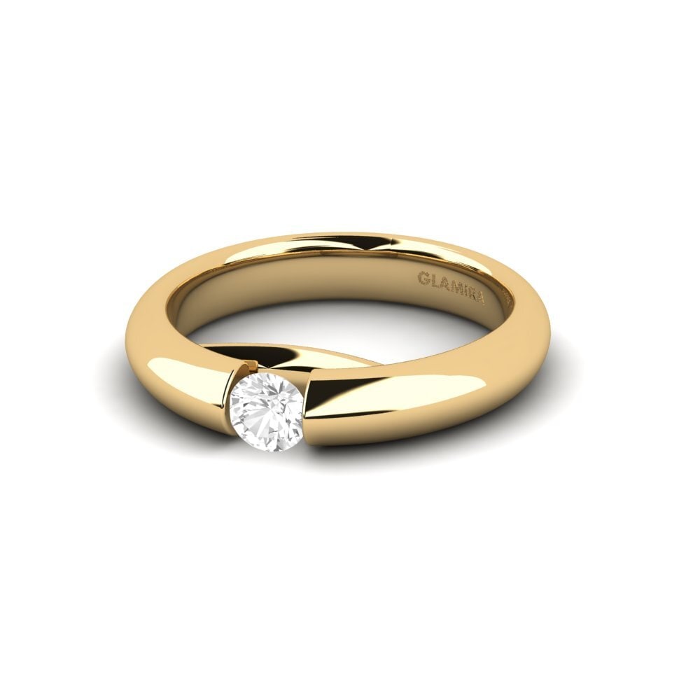 Zafiro blanco Anillo de compromiso Ursula 0.25crt