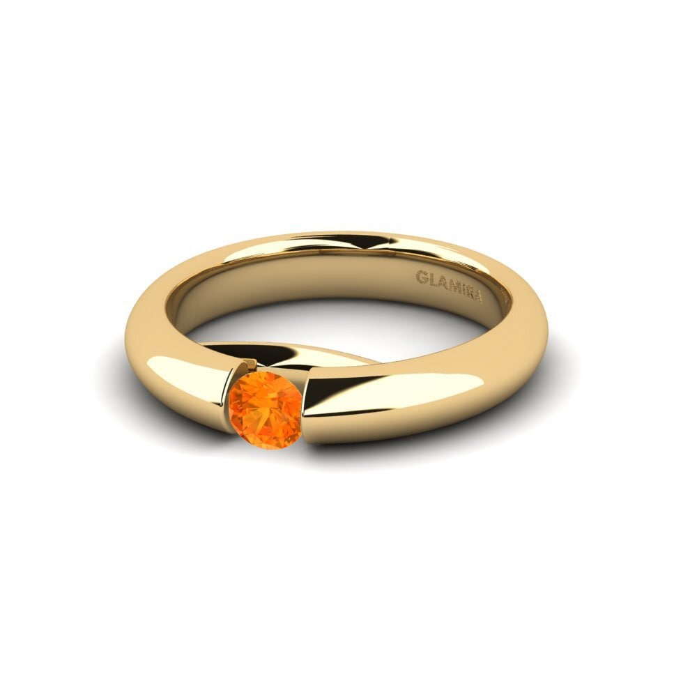 Zafiro Naranja Anillo de compromiso Ursula 0.25crt