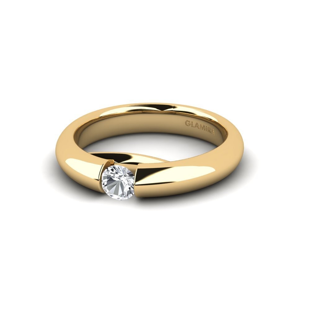 Circón Blanco Anillo de compromiso Ursula 0.25crt