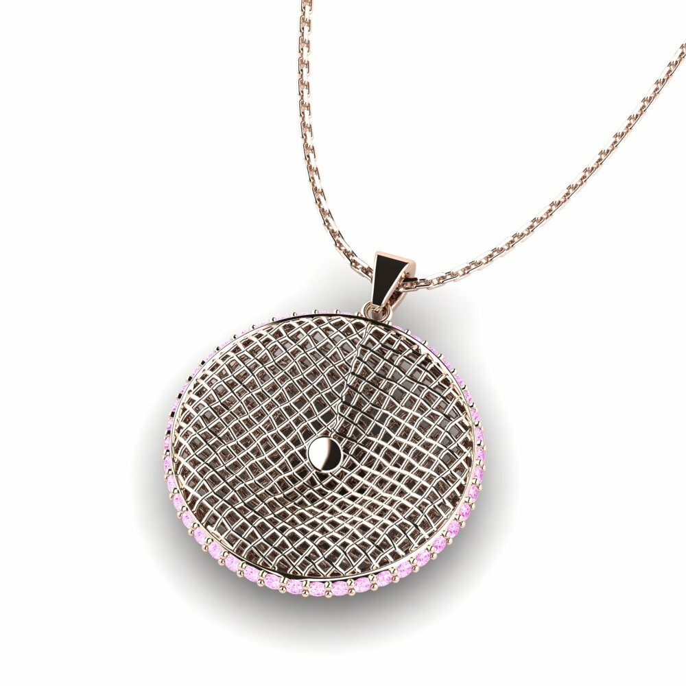 Roze Saffier Dames Hanger Rubato