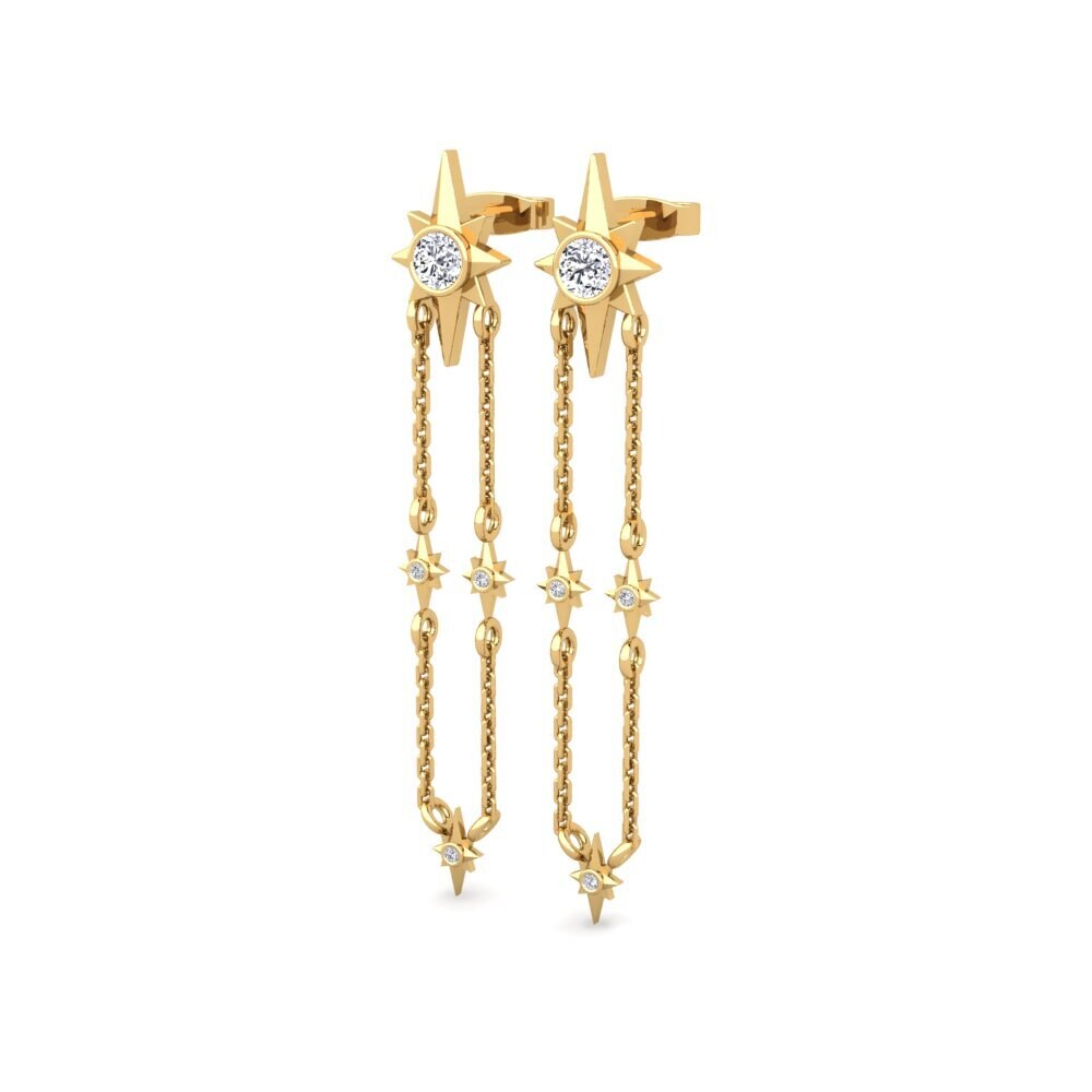 14ct Yellow Gold Women's Earring Ruchba