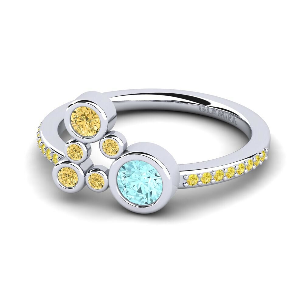 Aguamarina Anillo de compromiso Rudina