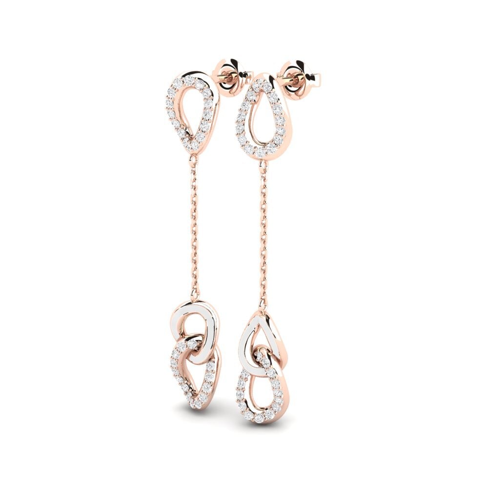 9ct Rose Gold Women's Earring Rudo