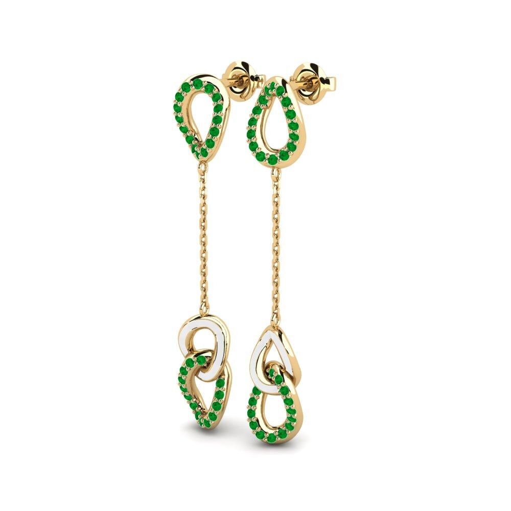 Émeraude Boucle d'oreille femme Rudo