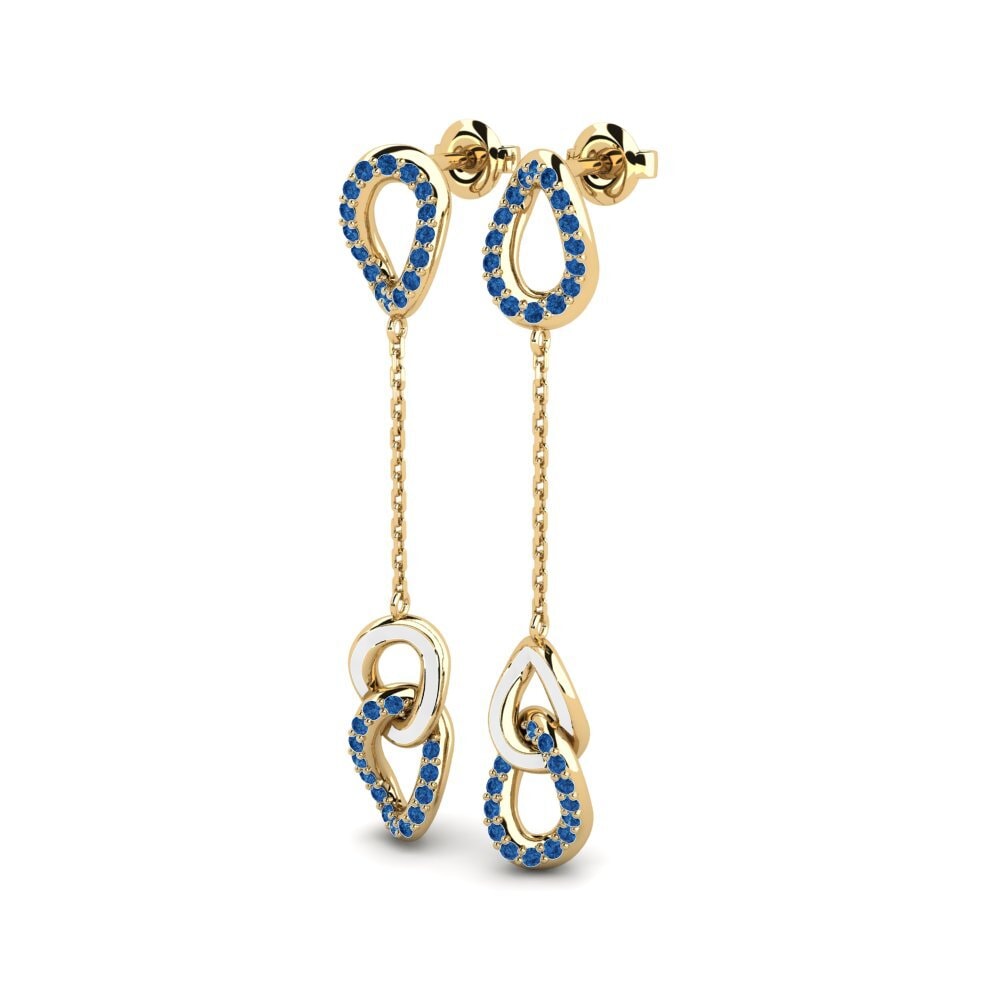 sapphire-zirconia ต่างหู Rudo