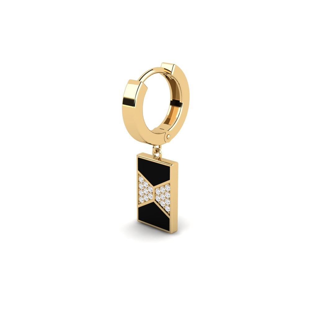 White sapphire Men's Earring Rugen