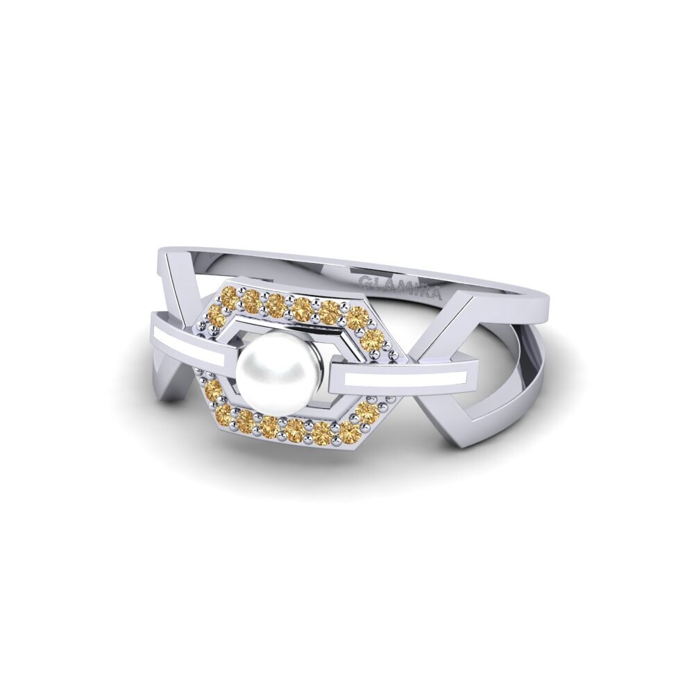 950 Platinum Brown Diamond Ring Ruiva