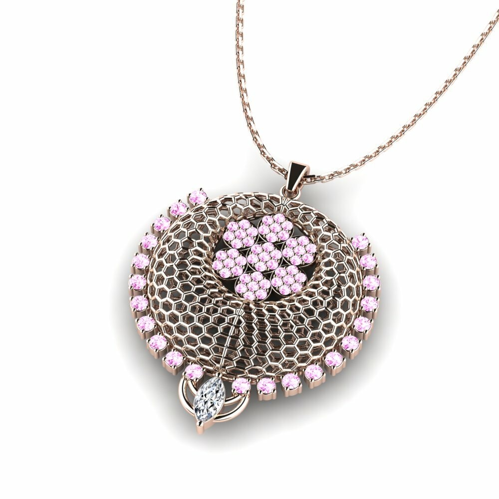 Roze Saffier Dames Hanger Rumore