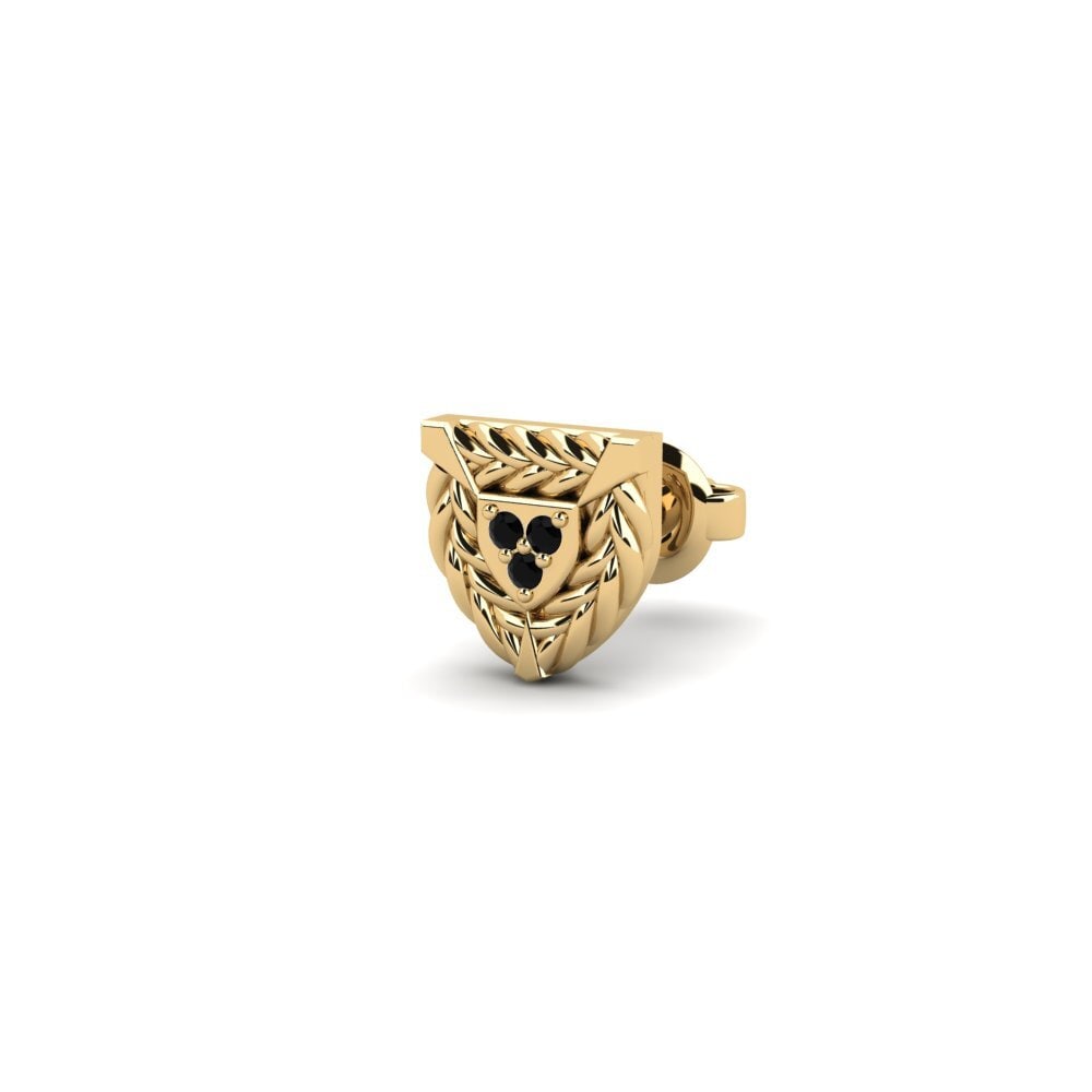Black Onyx Men's Earring Rune