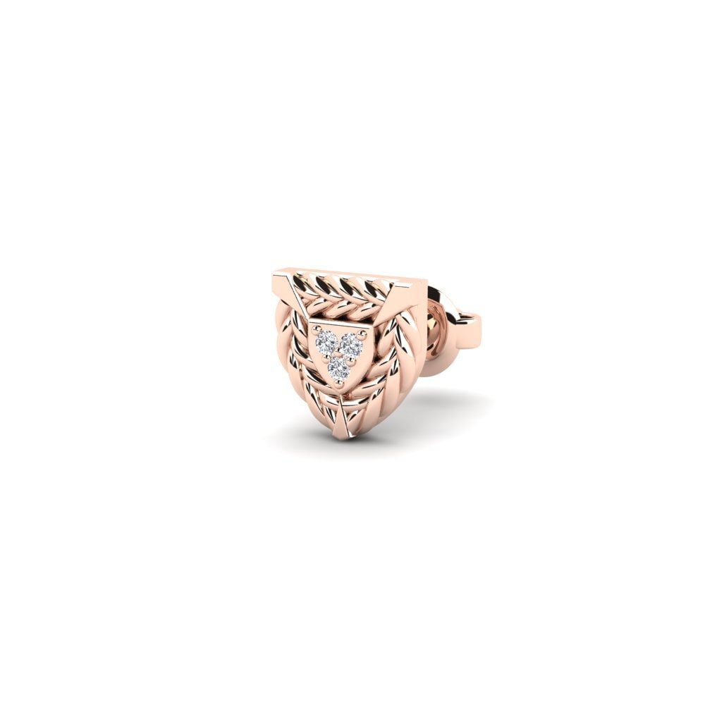 585 Rødguld Diamant Herre øreringe Rune
