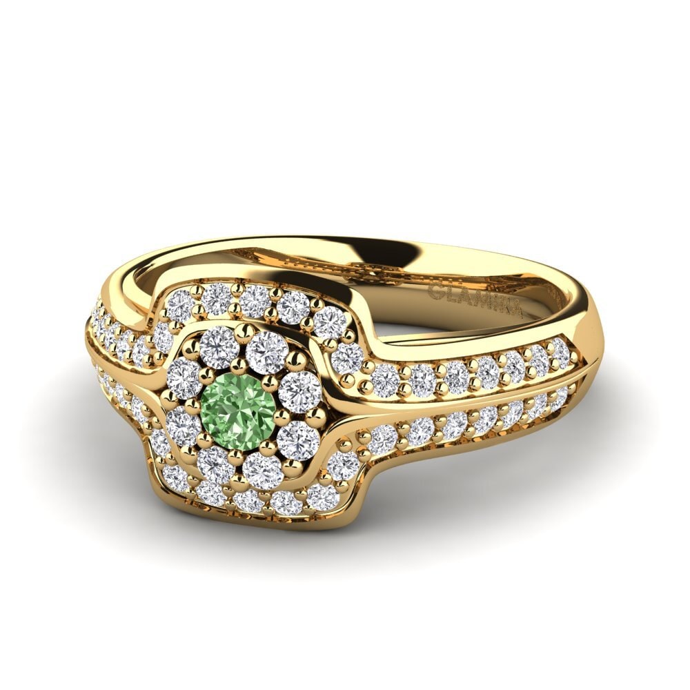 Diamante Verde Anillo de compromiso Ruth