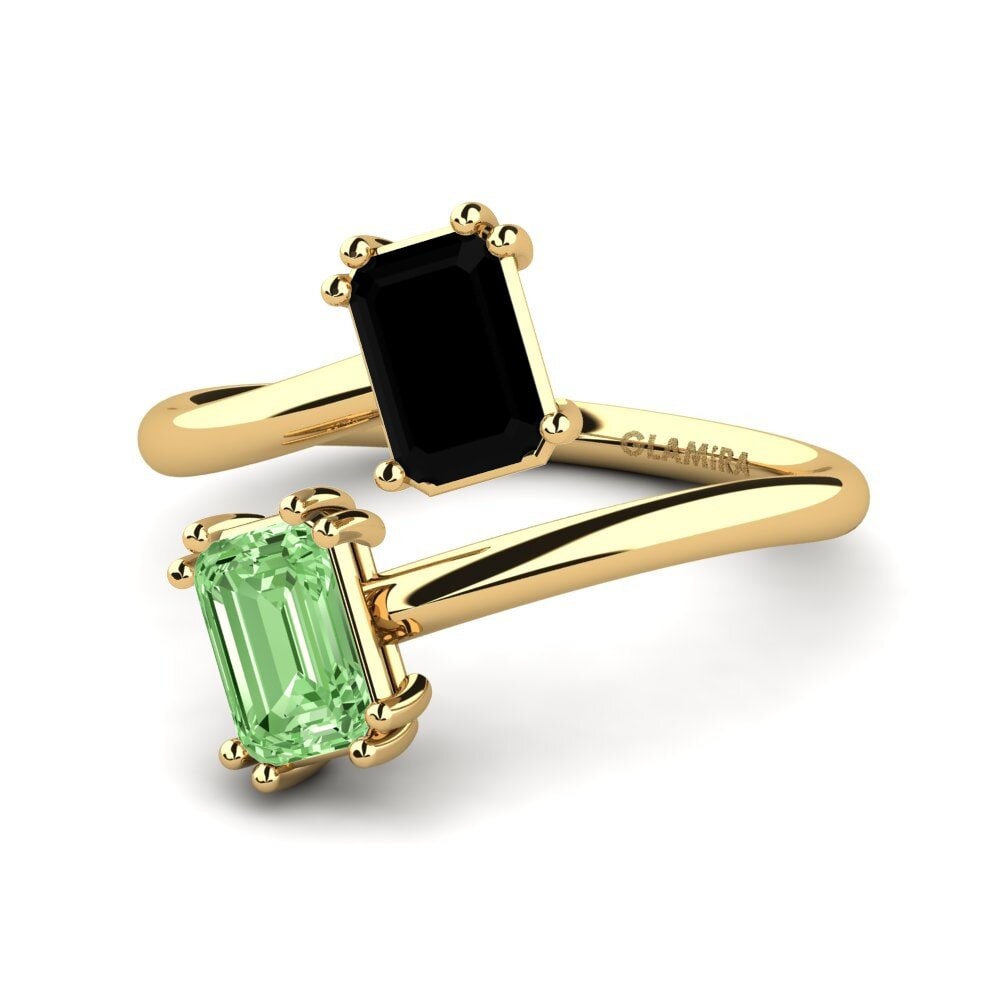 Grüner Diamant Verlobungsring Ruzenka