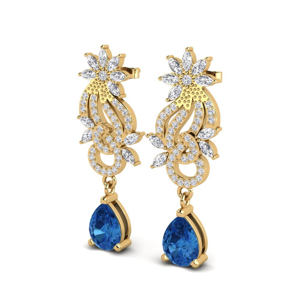 Dark Blue Zirconia Earring Ryann