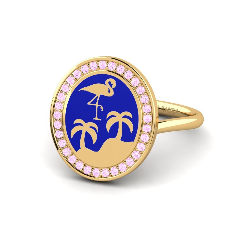Ringe Tiere Rosa Saphir