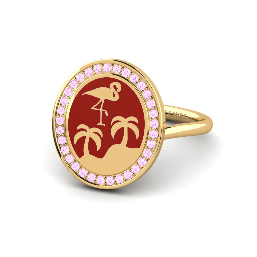 Ringe Tiere Rosa Saphir