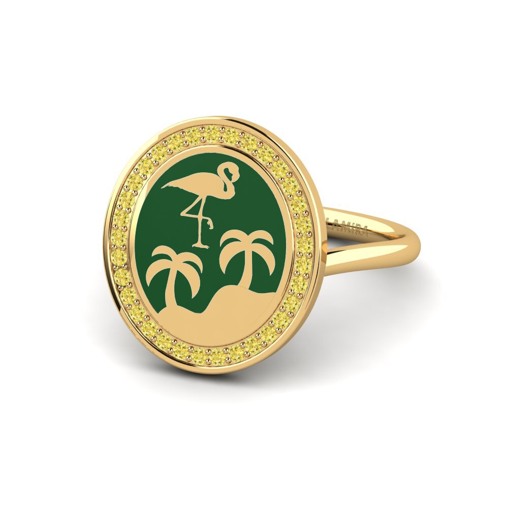 Ringe Tiere Gelber Saphir