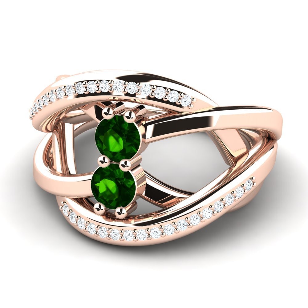 Turmalina verde Anillo Rylind