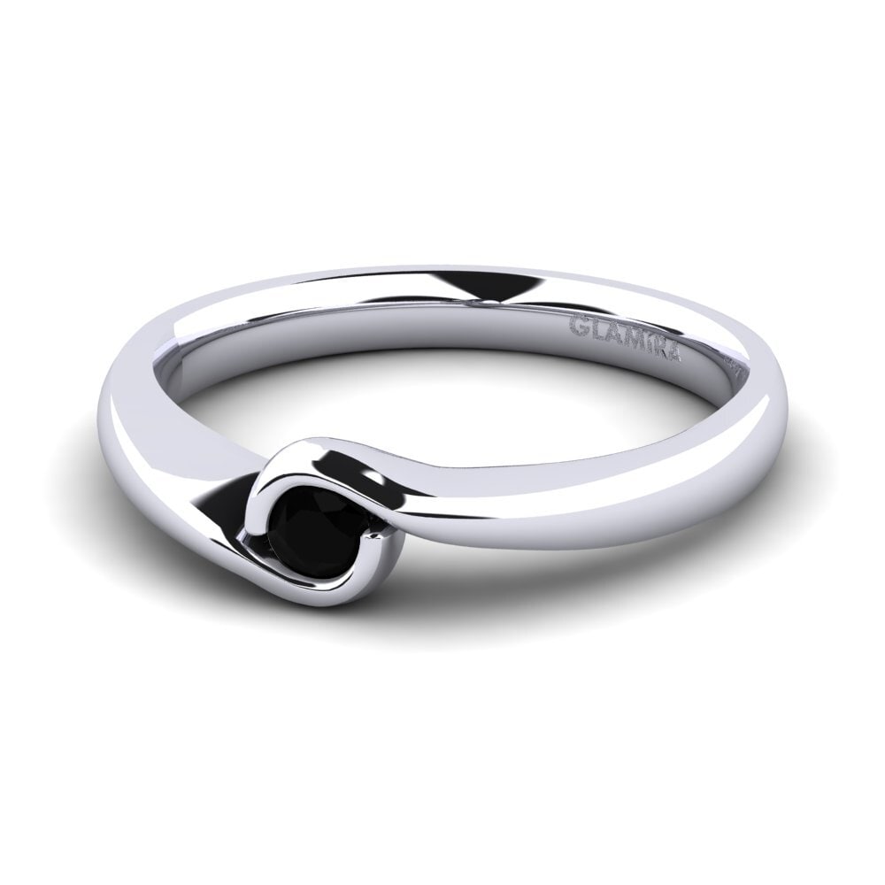 Zafiro negro Anillo de compromiso Sabella 01crt