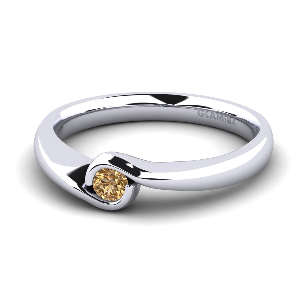 Diamante café Anillo de compromiso Sabella 01crt
