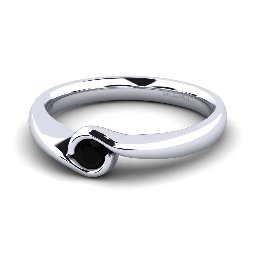 Zafiro negro Anillo de compromiso Sabella 016crt