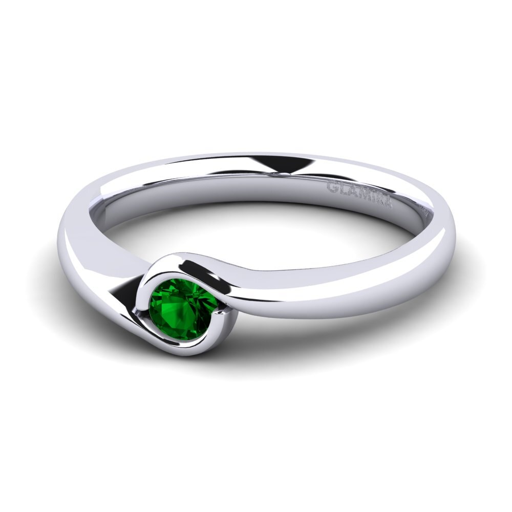 Circonita Verde Anillo de compromiso Sabella 016crt