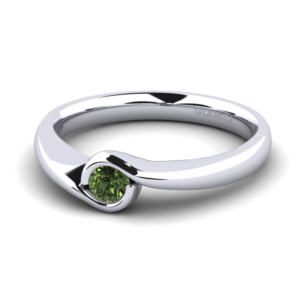 Zafiro Verde Anillo de compromiso Sabella 016crt