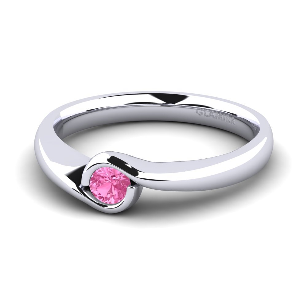 Zafiro Rosado Anillo de compromiso Sabella 016crt