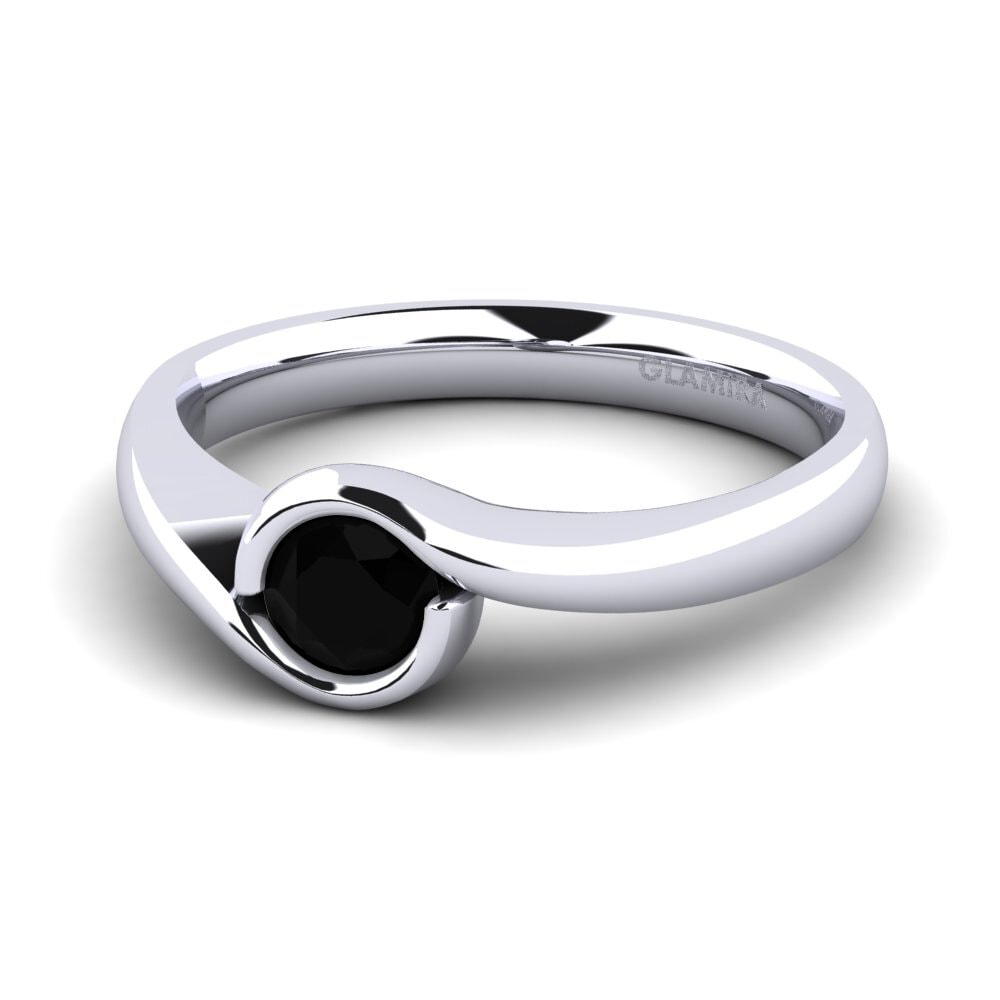 Zafiro negro Anillo de compromiso Sabella