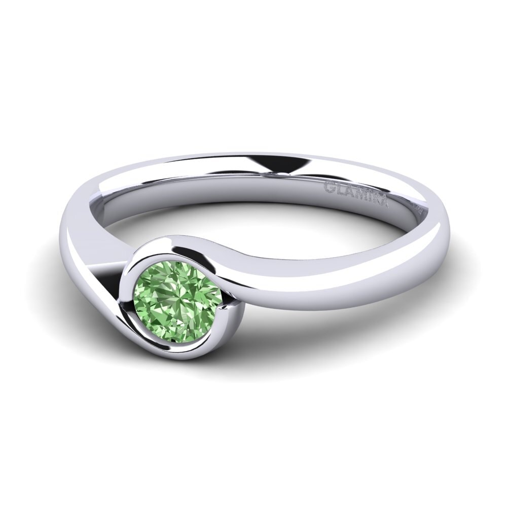 Diamante Verde Anillo de compromiso Sabella