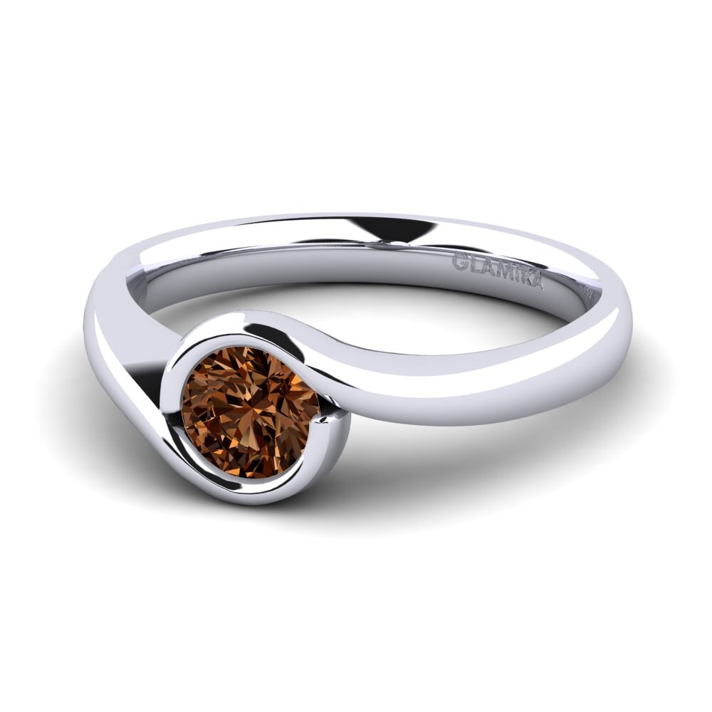 Diamante café Anillo de compromiso Sabella 05crt