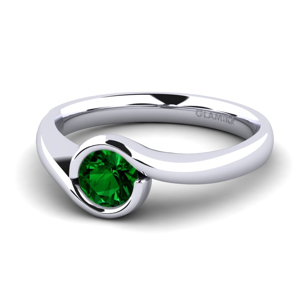 Circonita Verde Anillo de compromiso Sabella 05crt