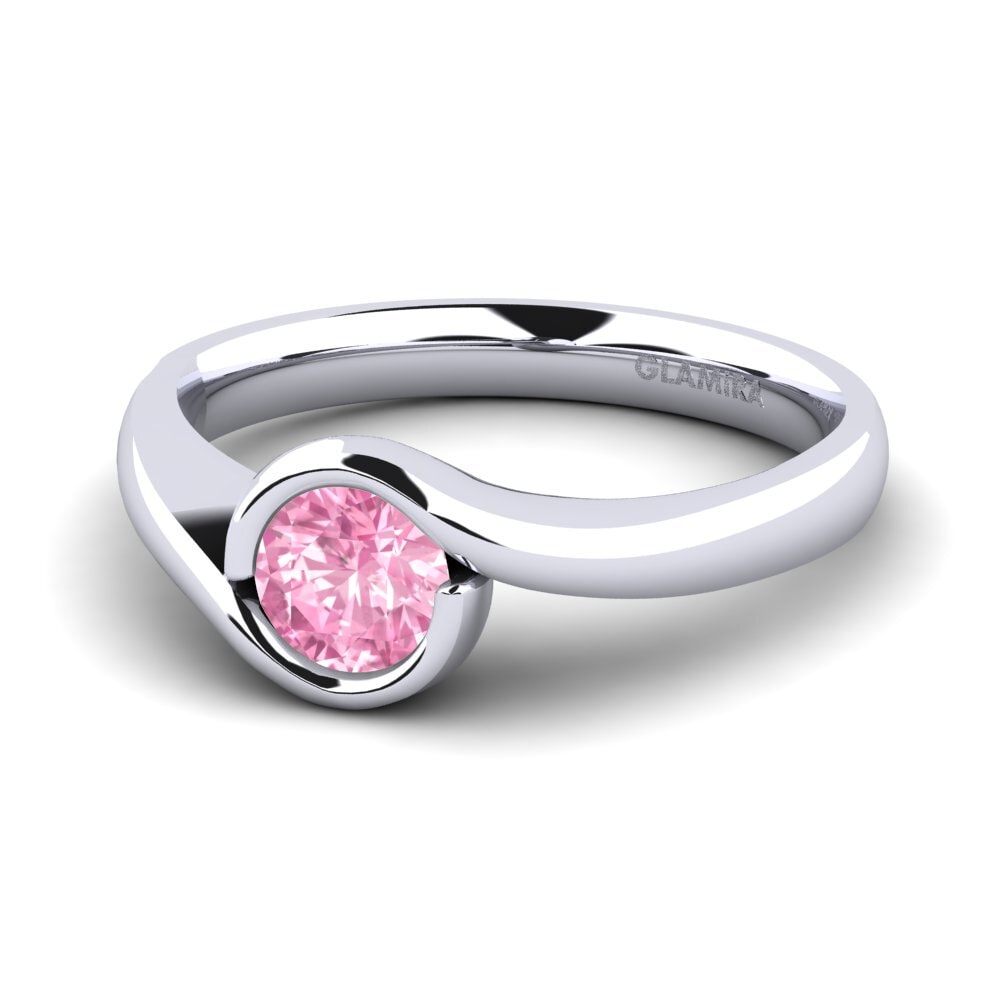 Zafiro Rosado Anillo de compromiso Sabella 05crt