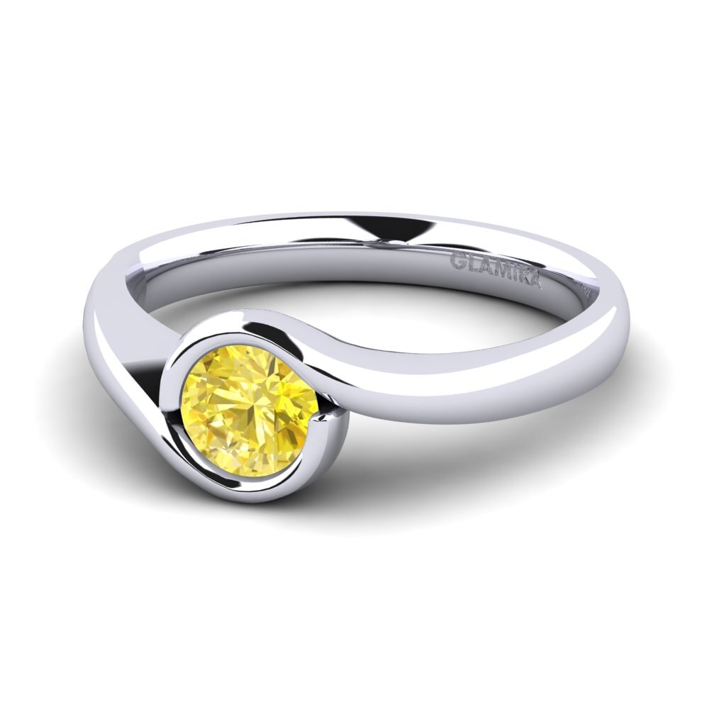 Yellow Sapphire Engagement Ring Sabella 0.5 crt