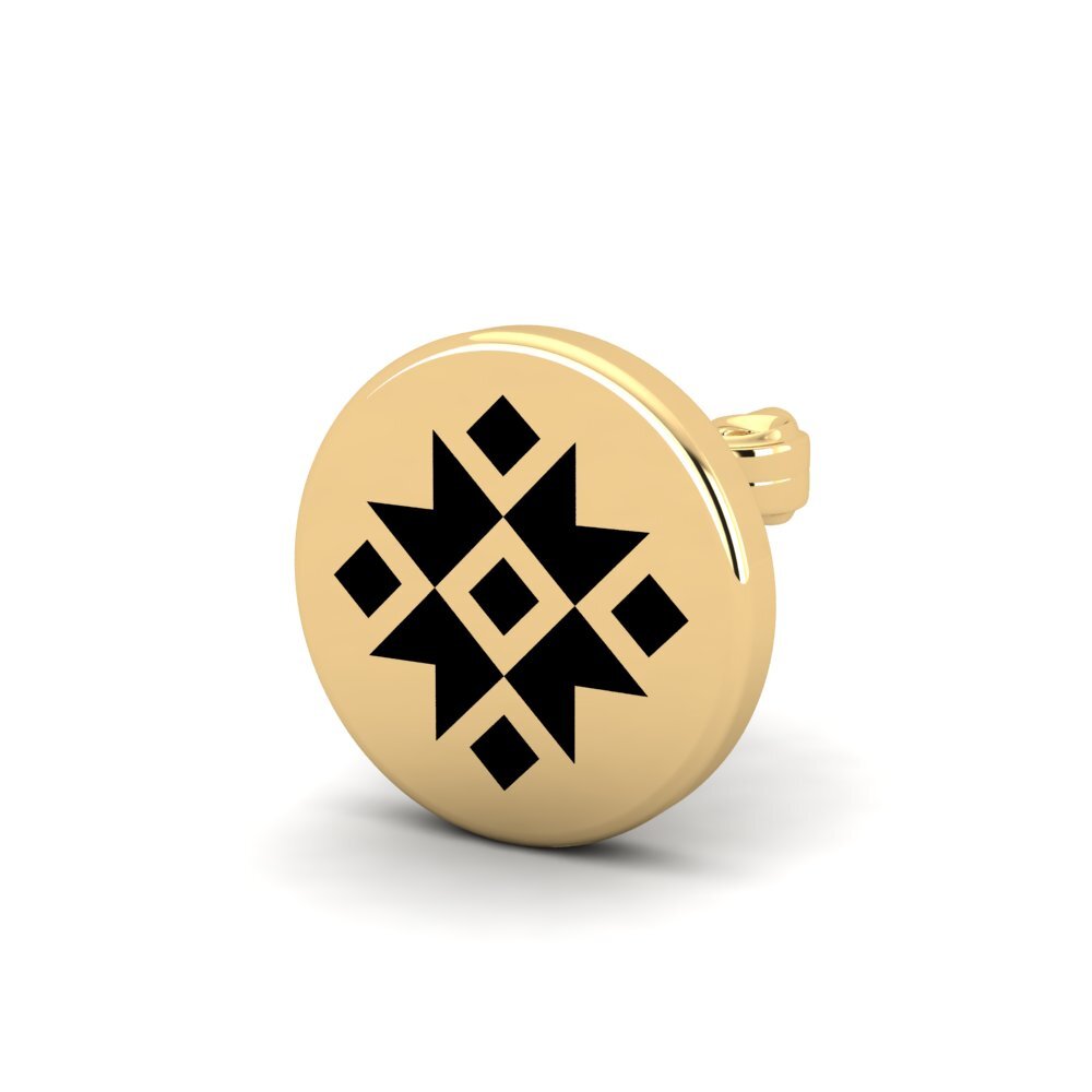 14k Oro Amarillo Pendiente para hombre Sabtas