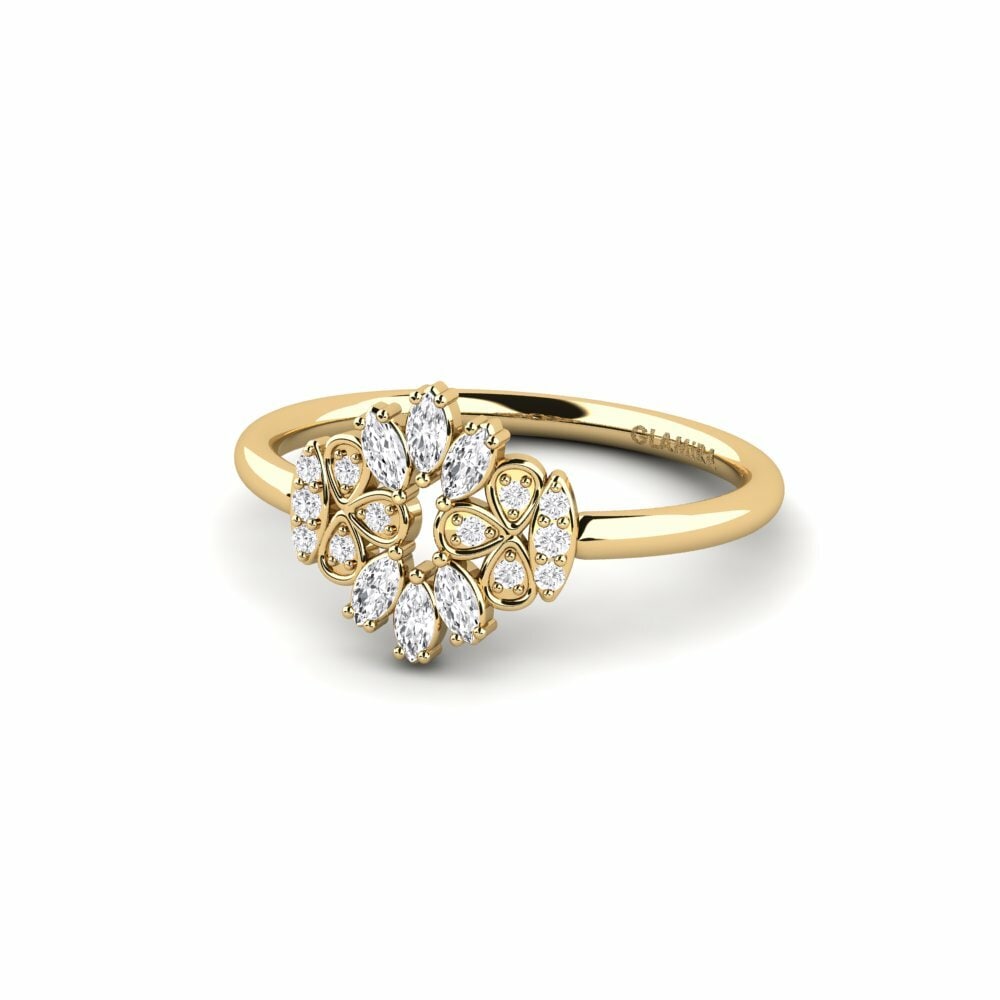 Marquise Saphir Blanc Bague Sacet