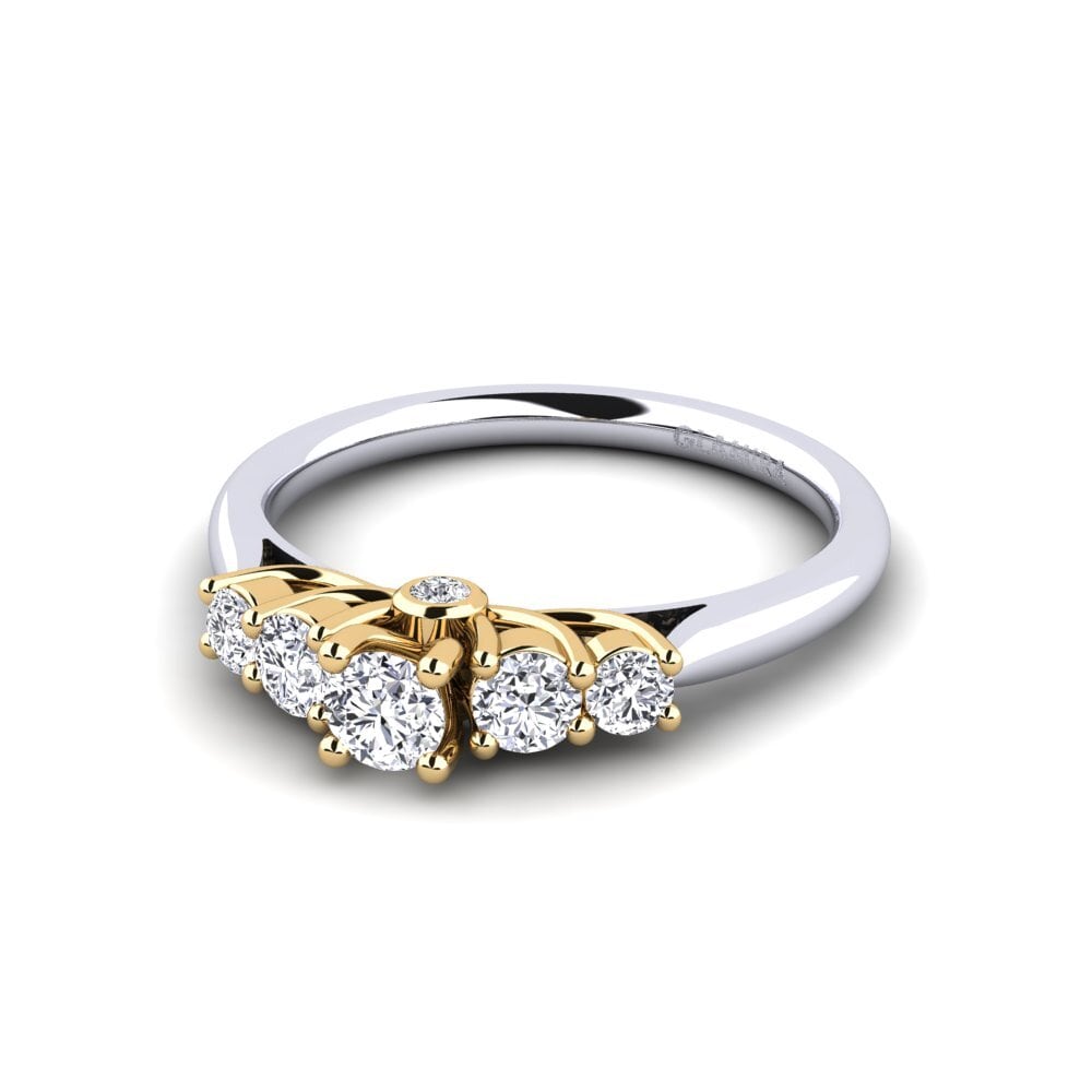 Or Blanc & Jaune 14k Bague de fiançailles Sadie 0.16 crt