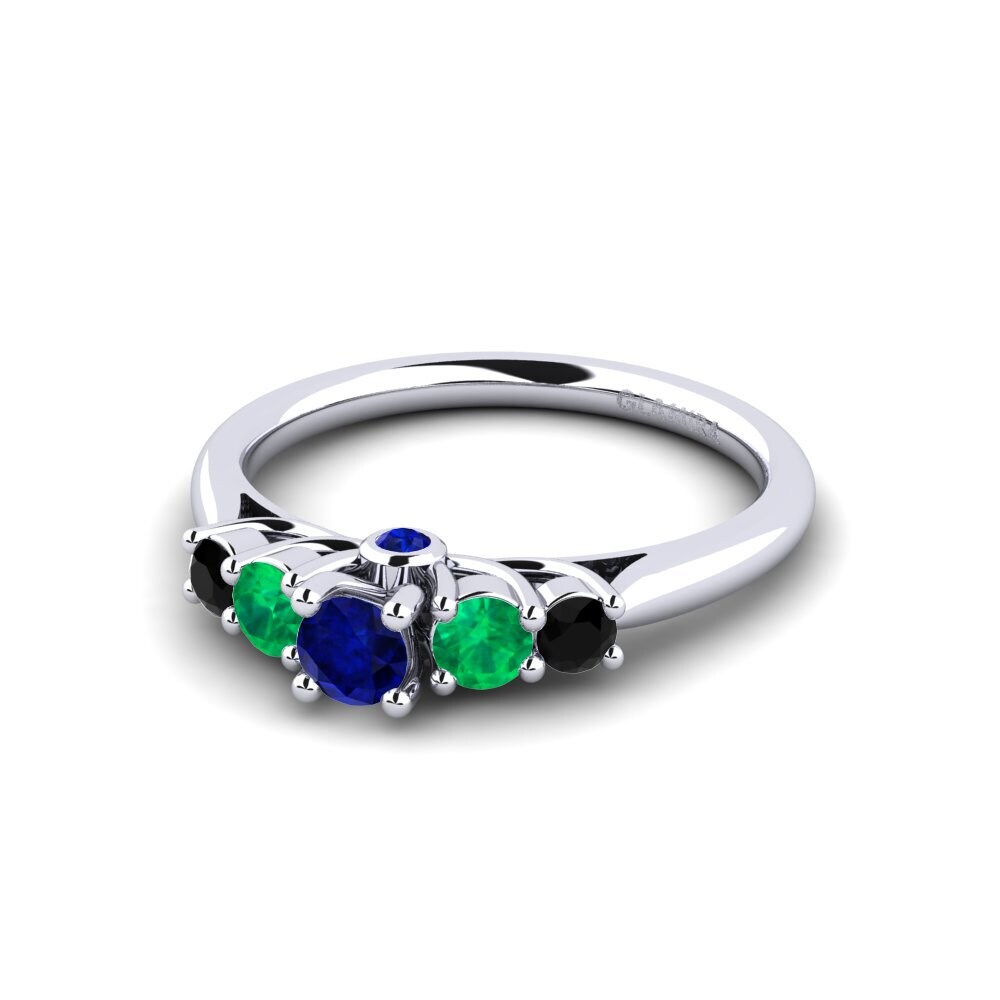 9ct White Gold Sapphire Engagement Ring Sadie 0.16 crt