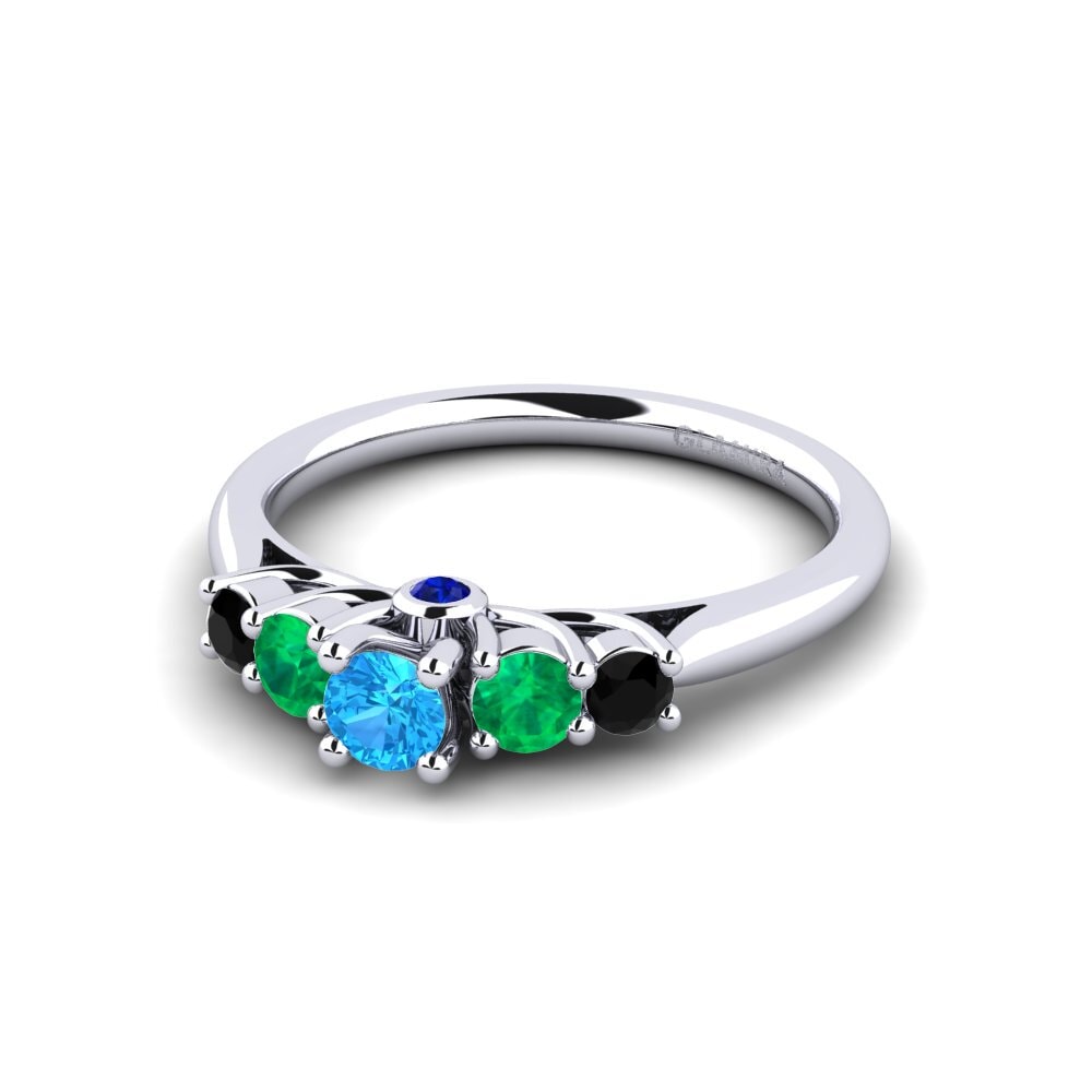 Plata 925 Anillo de compromiso Sadie 0.16 crt