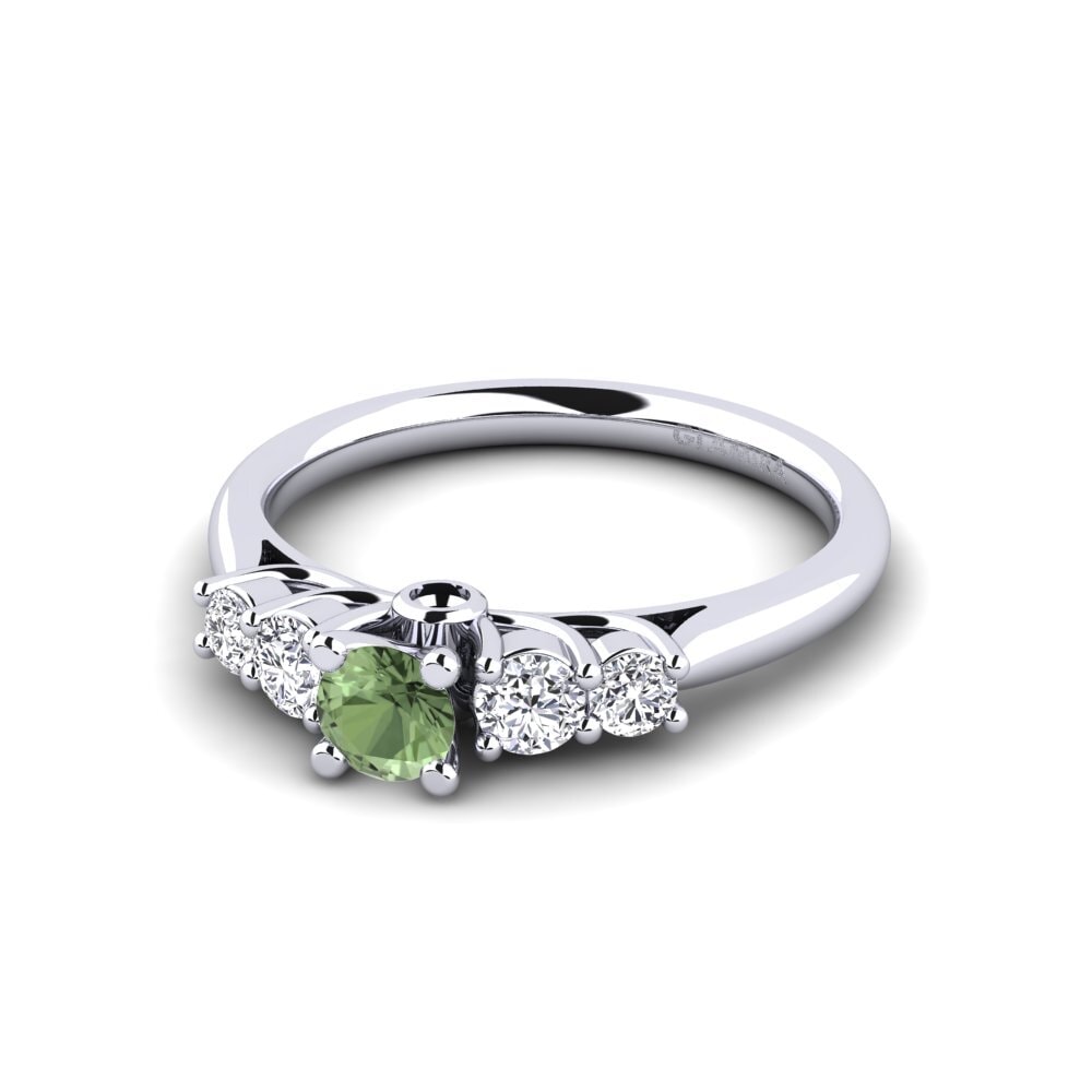 Green Sapphire Engagement Ring Sadie 0.25 crt