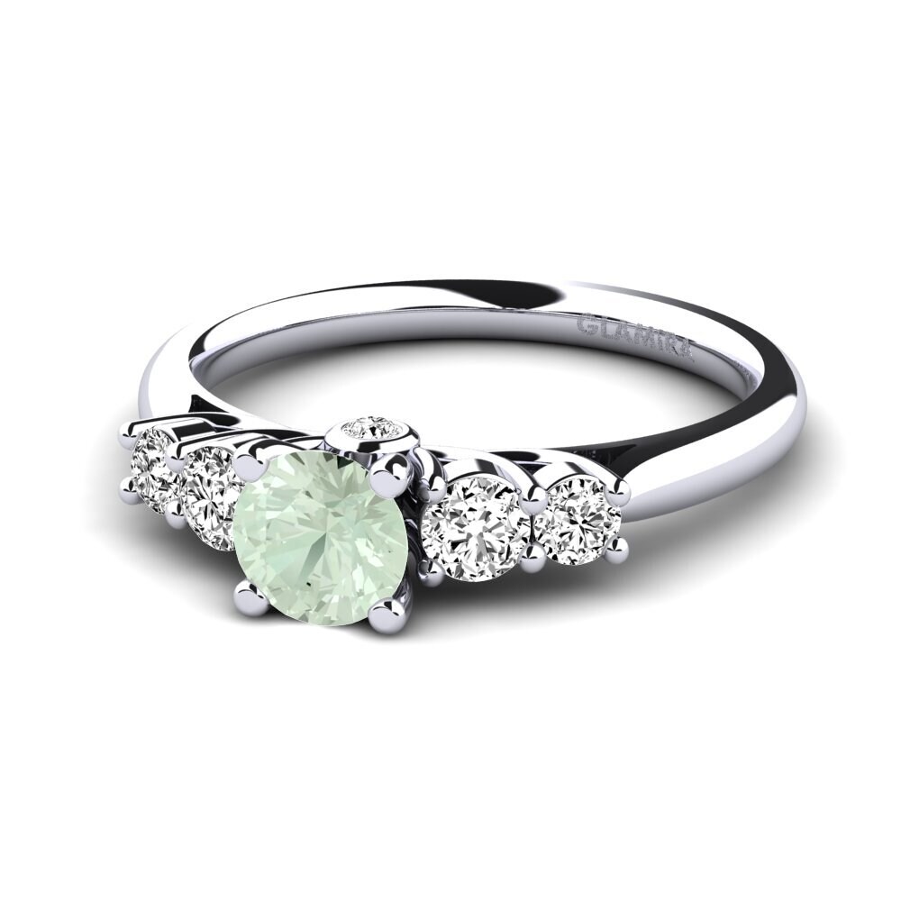 Green Amethyst Engagement Ring Sadie