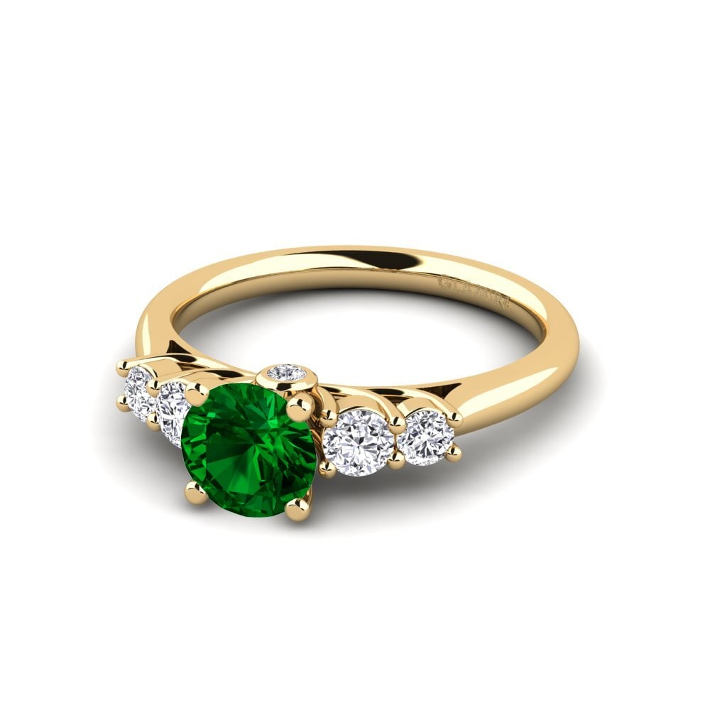Green Zirconia Engagement Ring Sadie 0.8 crt