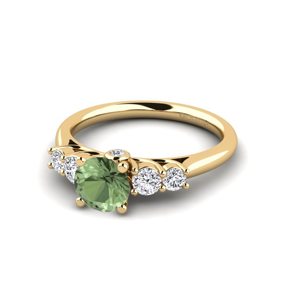 Green Sapphire Engagement Ring Sadie 0.8 crt