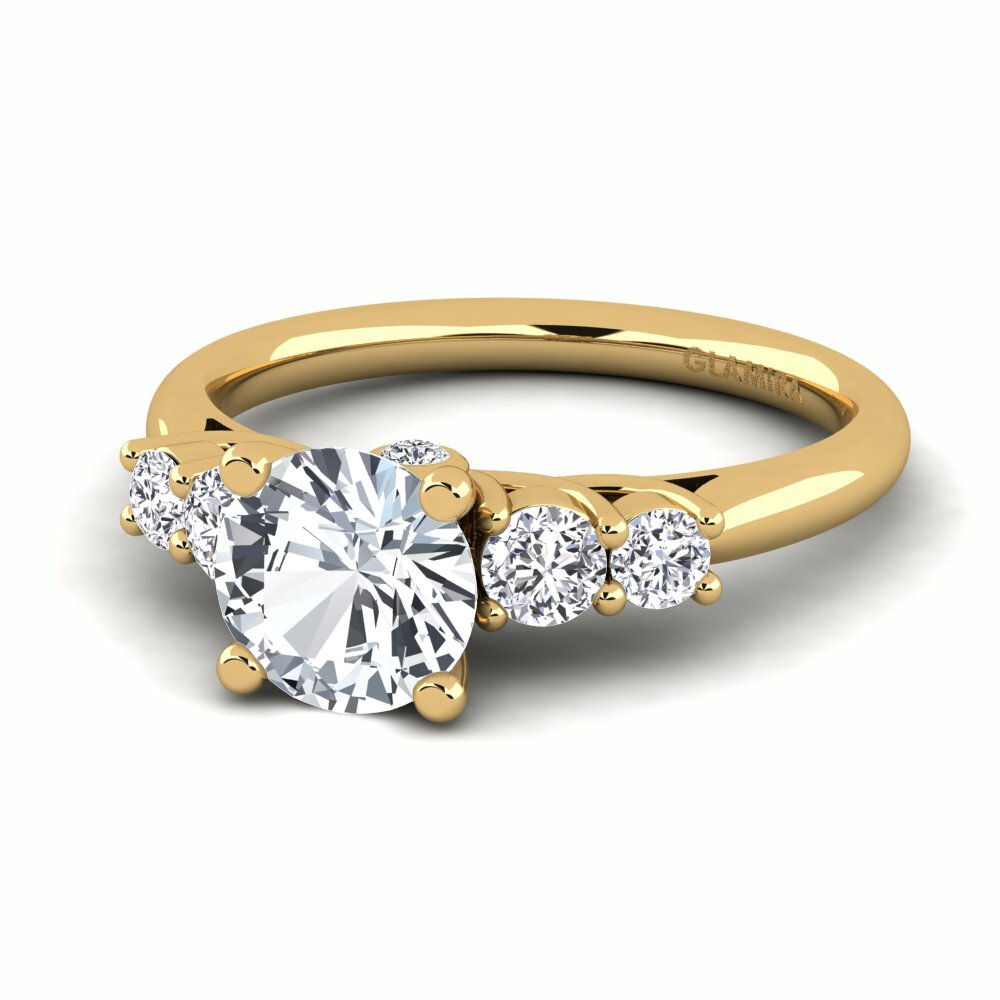 Circón Blanco Anillo de compromiso Sadie 1.0 crt