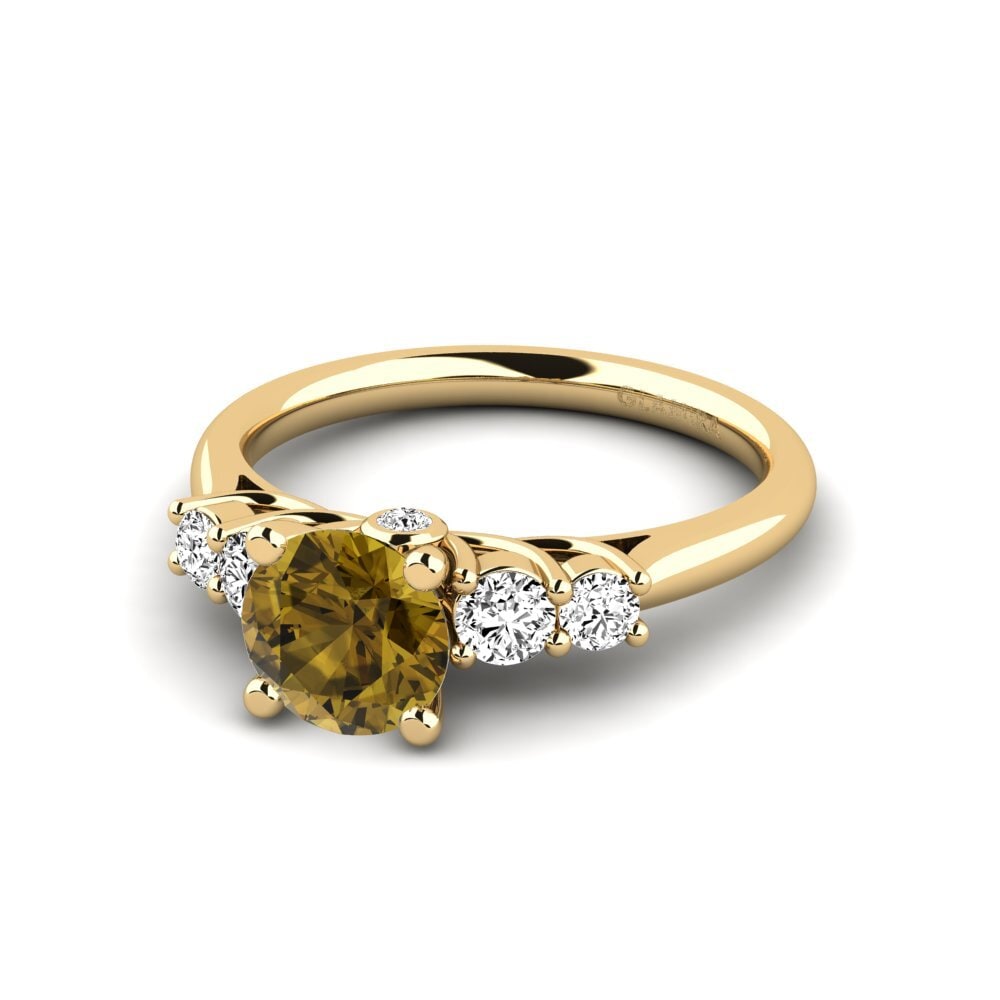 Circón Marrón Anillo de compromiso Sadie 1.0 crt