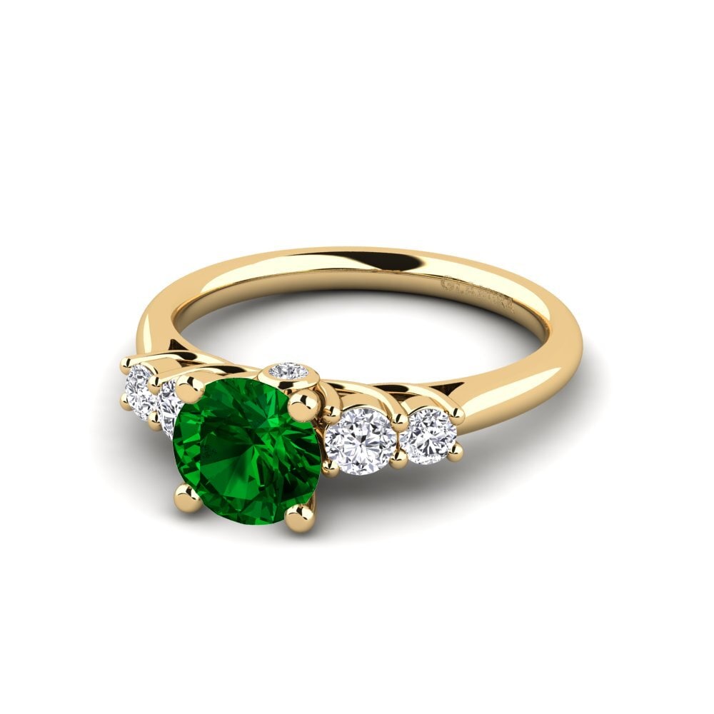 Green Zirconia Engagement Ring Sadie 1.0 crt