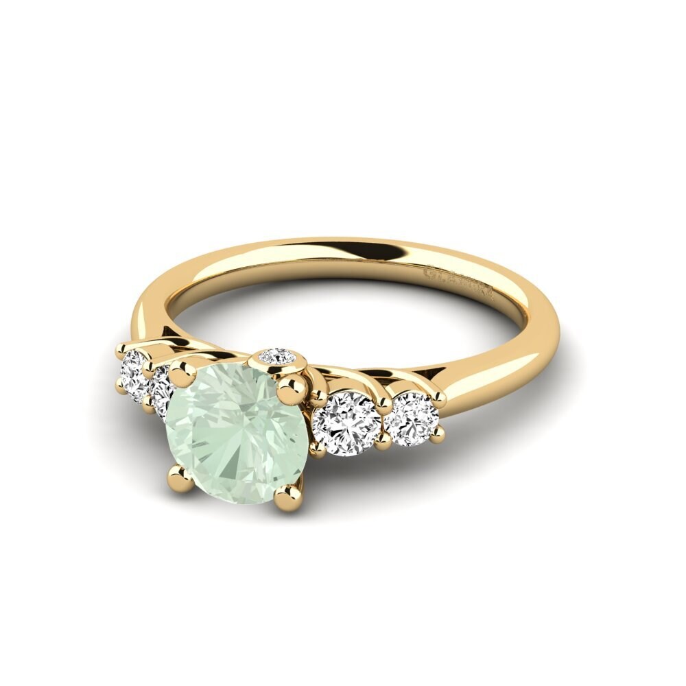 Green Amethyst Engagement Ring Sadie 1.0 crt