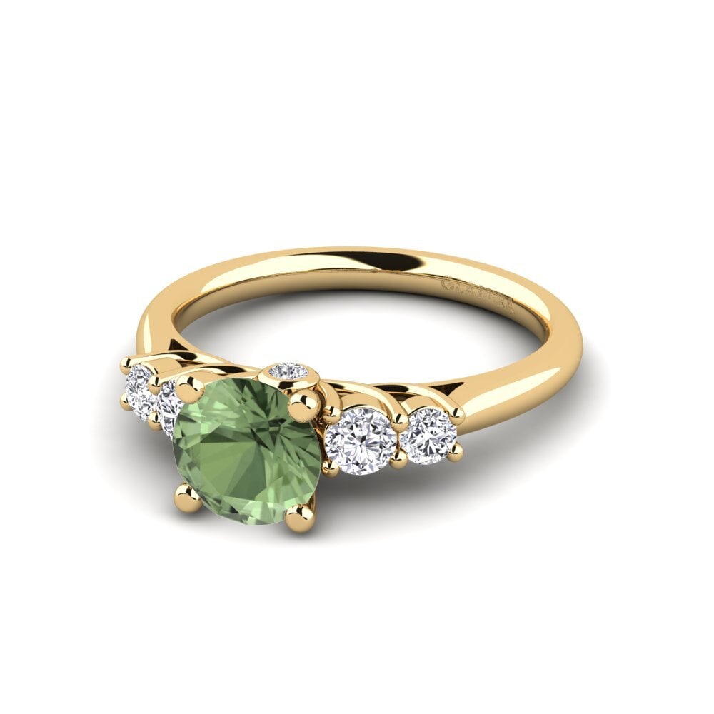 Green Sapphire Engagement Ring Sadie 1.0 crt